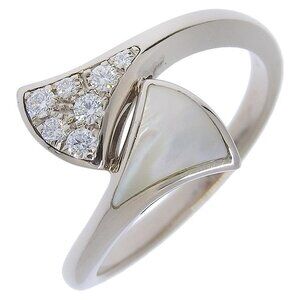 BVLGARI Tiva Dream Ring K18 white gold/diamond/Mother of pearl #4.9(US Siz...